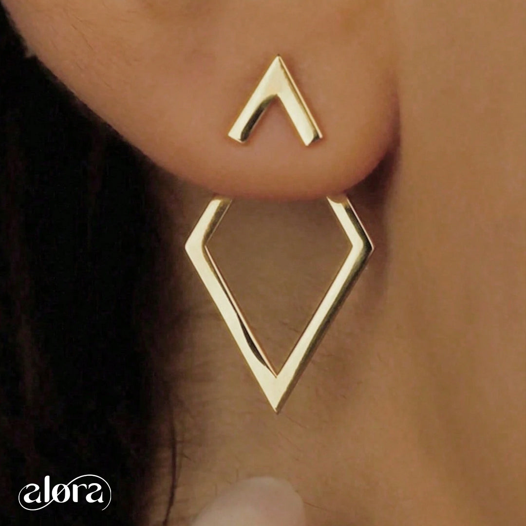Geometric Diamond Shaped Arrow Dangle Earrings