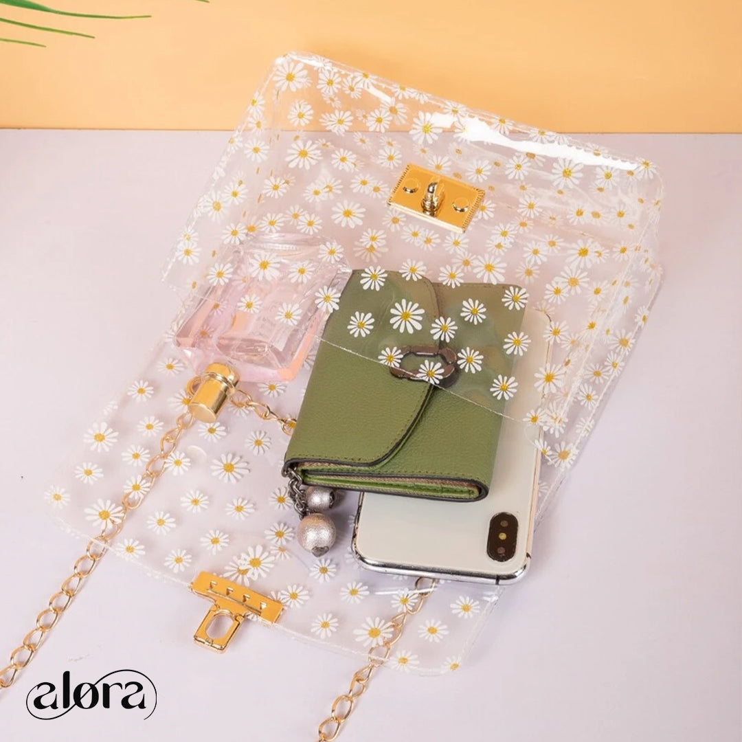Mini Daisy Pattern Crossbody Bag