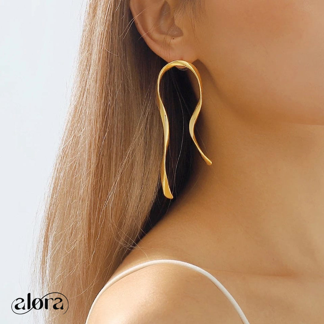 Asymmetrical Twisted Dangle Earrings