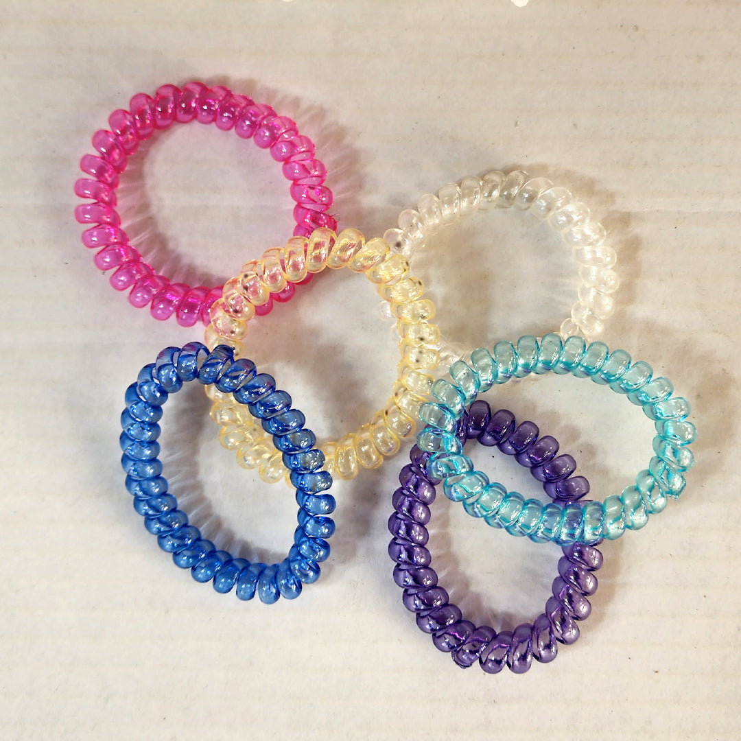 Multicolor Transparent Elastic Set of 2
