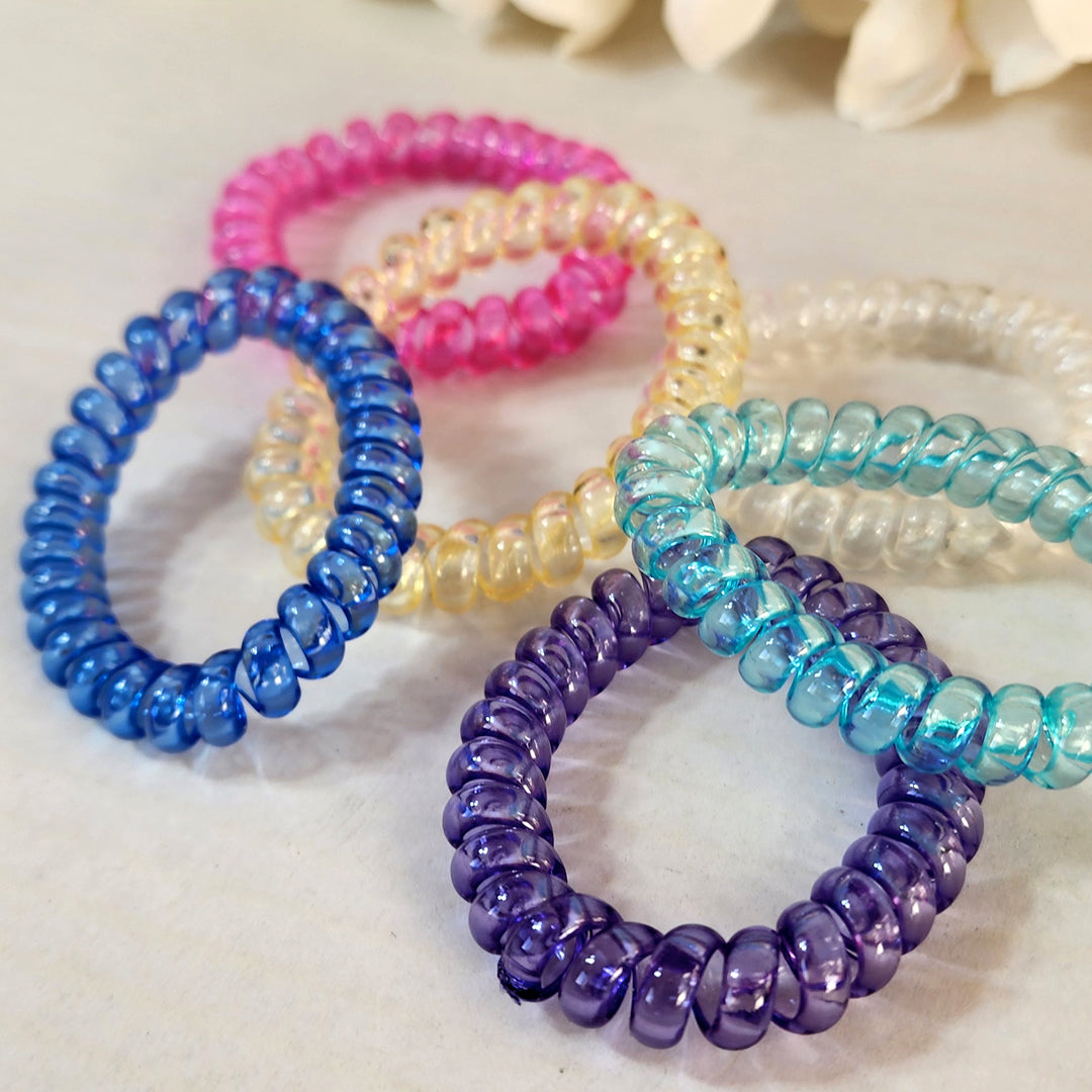 Multicolor Transparent Elastic Set of 2