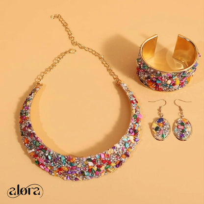 Colorful Stone Metal Set
