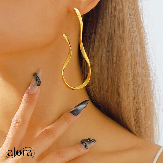Asymmetrical Twisted Dangle Earrings