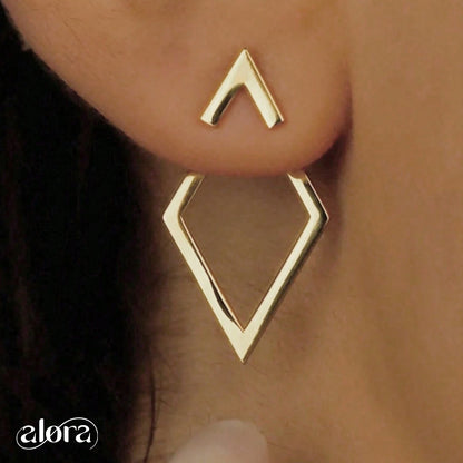 Geometric Diamond Shaped Arrow Dangle Earrings