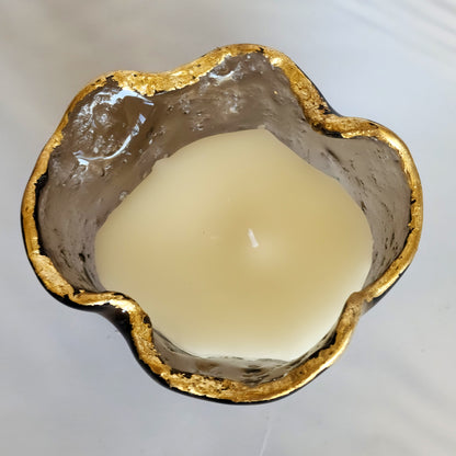 Glass Jar with Gold Foil