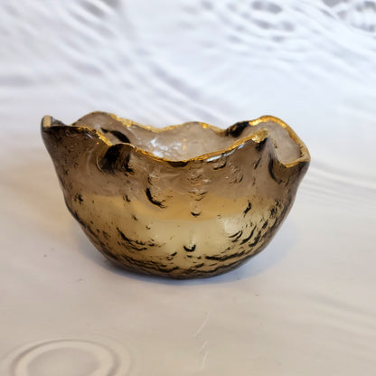 Glass Jar with Gold Foil