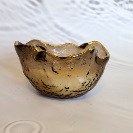Glass Jar with Gold Foil
