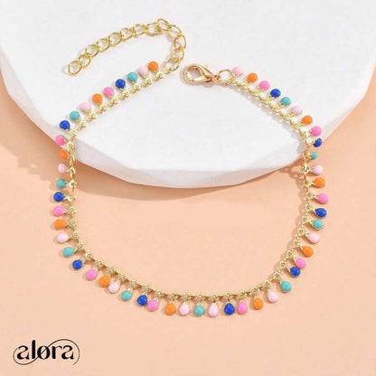 Oil Drop Pendant Anklet