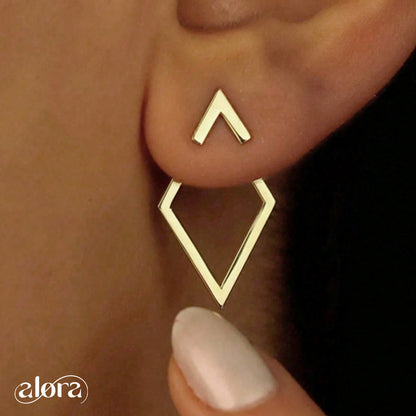 Geometric Diamond Shaped Arrow Dangle Earrings