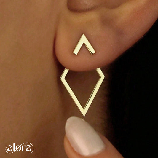 Geometric Diamond Shaped Arrow Dangle Earrings