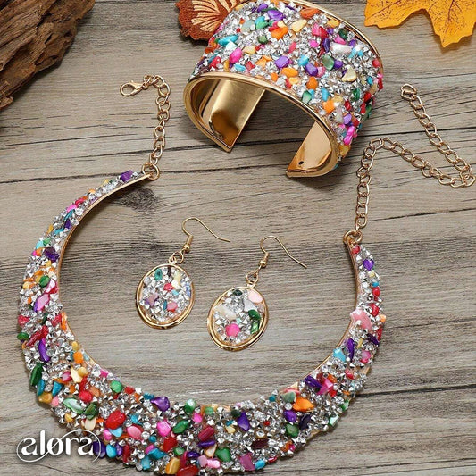Colorful Stone Metal Set