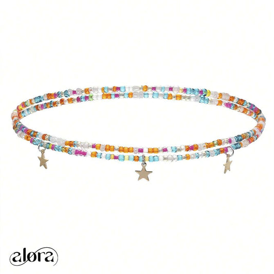 Star Charm Beaded Waist Chain Boho