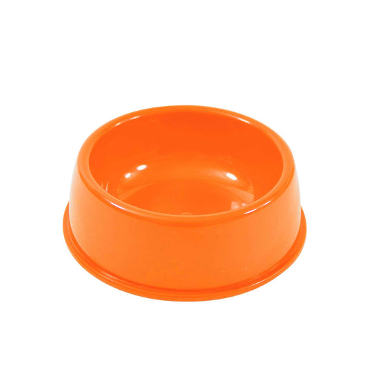 Dog Cat Food Bowl: Plastic Pet Food Bowl Orange