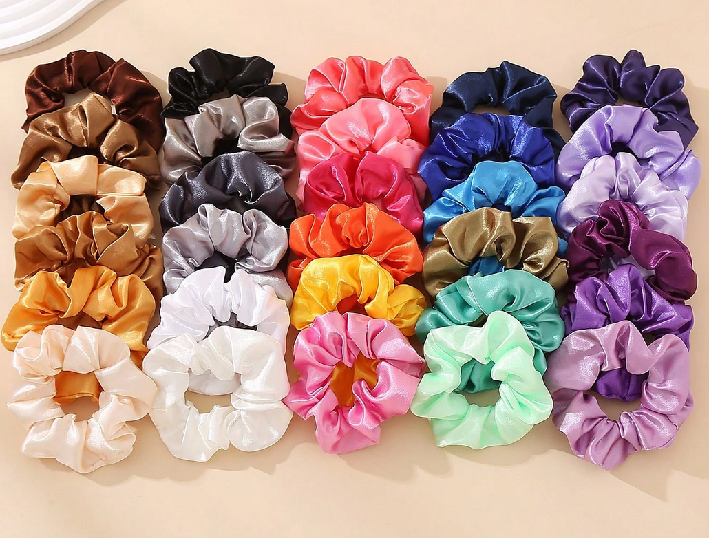 Satin Silk-Like Spiral Hair Scrunchies