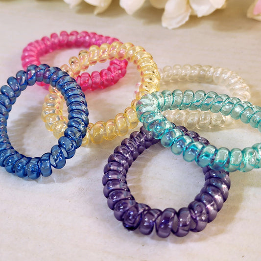 Multicolor Transparent Elastic Set of 2