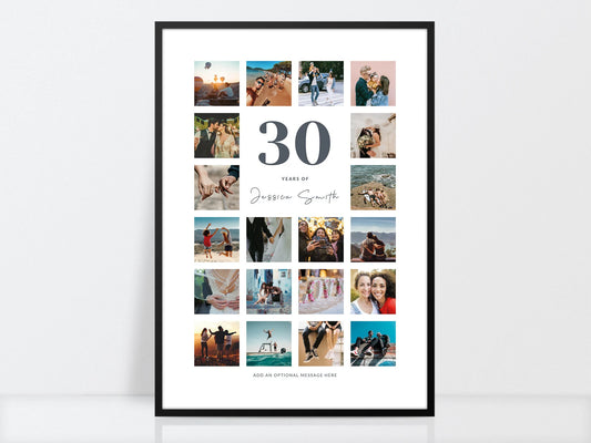 30th birthday photo collage - Digital ONLY